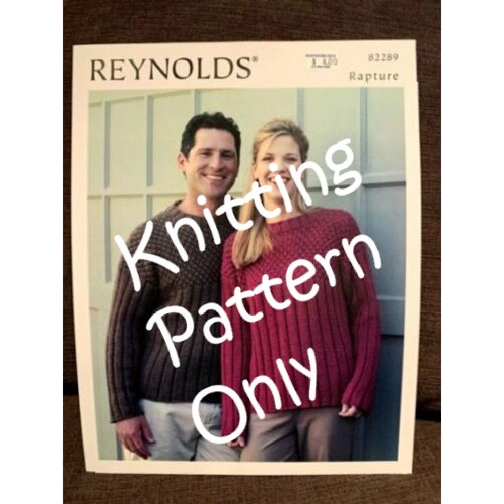 New Reynolds Yarns Rapture 82289 Blackberry Rib Pullovers Knitting Pattern New